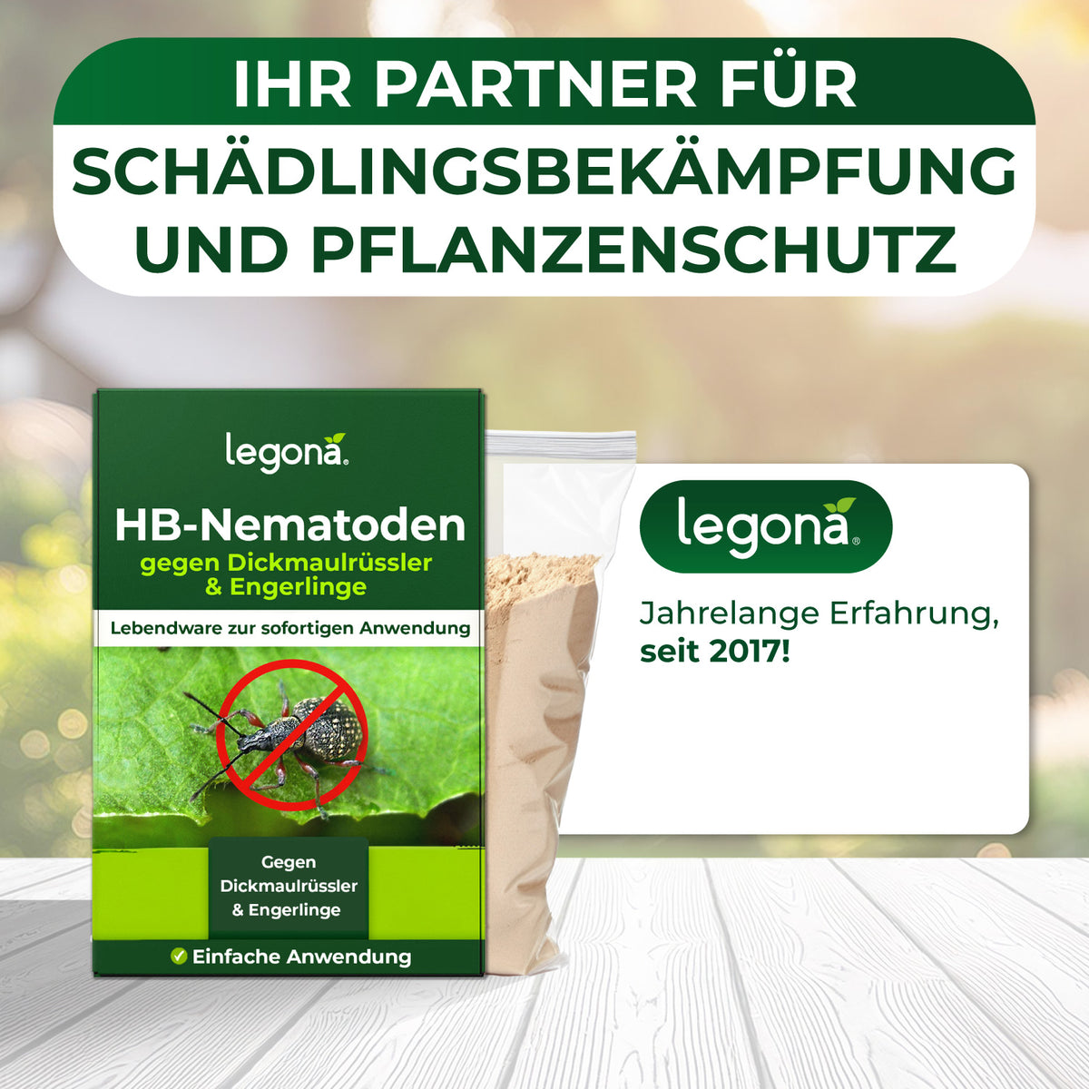 HB-Nematoden gegen Dickmaulrüssler und Engerlinge