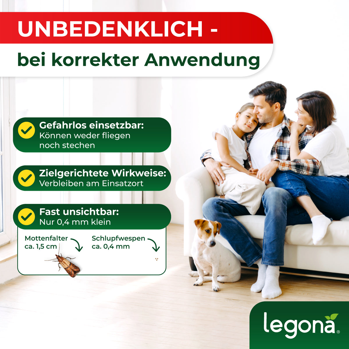 Schlupfwespen gegen Lebensmittelmotten (3-fach Lieferung)